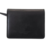 Dolce & Gabbana Black Leather Bifold Shoulder Sling Wallet