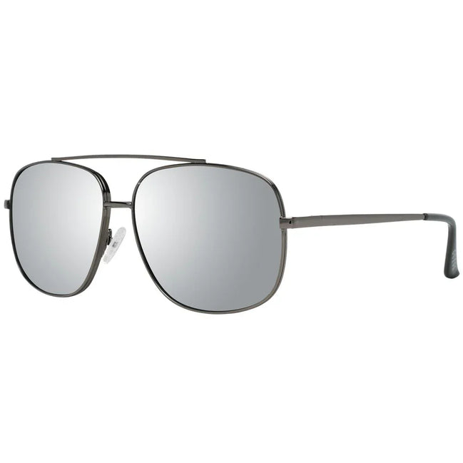 Silver aviator sunglasses with mirrored lenses and sleek metal frame