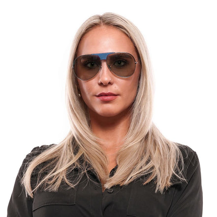 Occhiali da sole in plastica blu Police