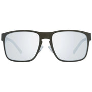 Black square oversized sunglasses with mirrored lenses, luxury designer eyewear