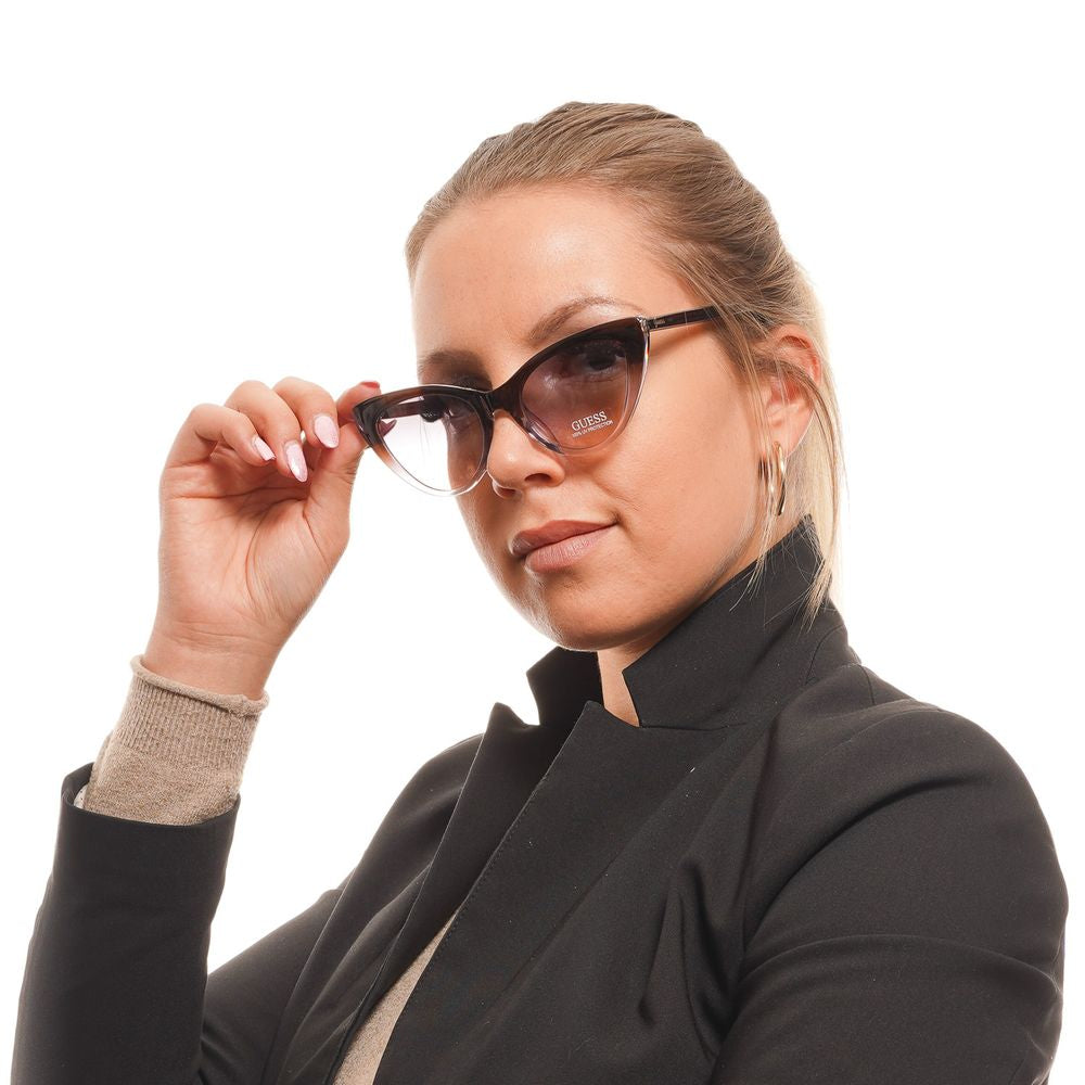 Lunettes de soleil en plastique marron Guess