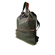 Sac à dos Rucksack patchwork vert militaire Dolce & Gabbana