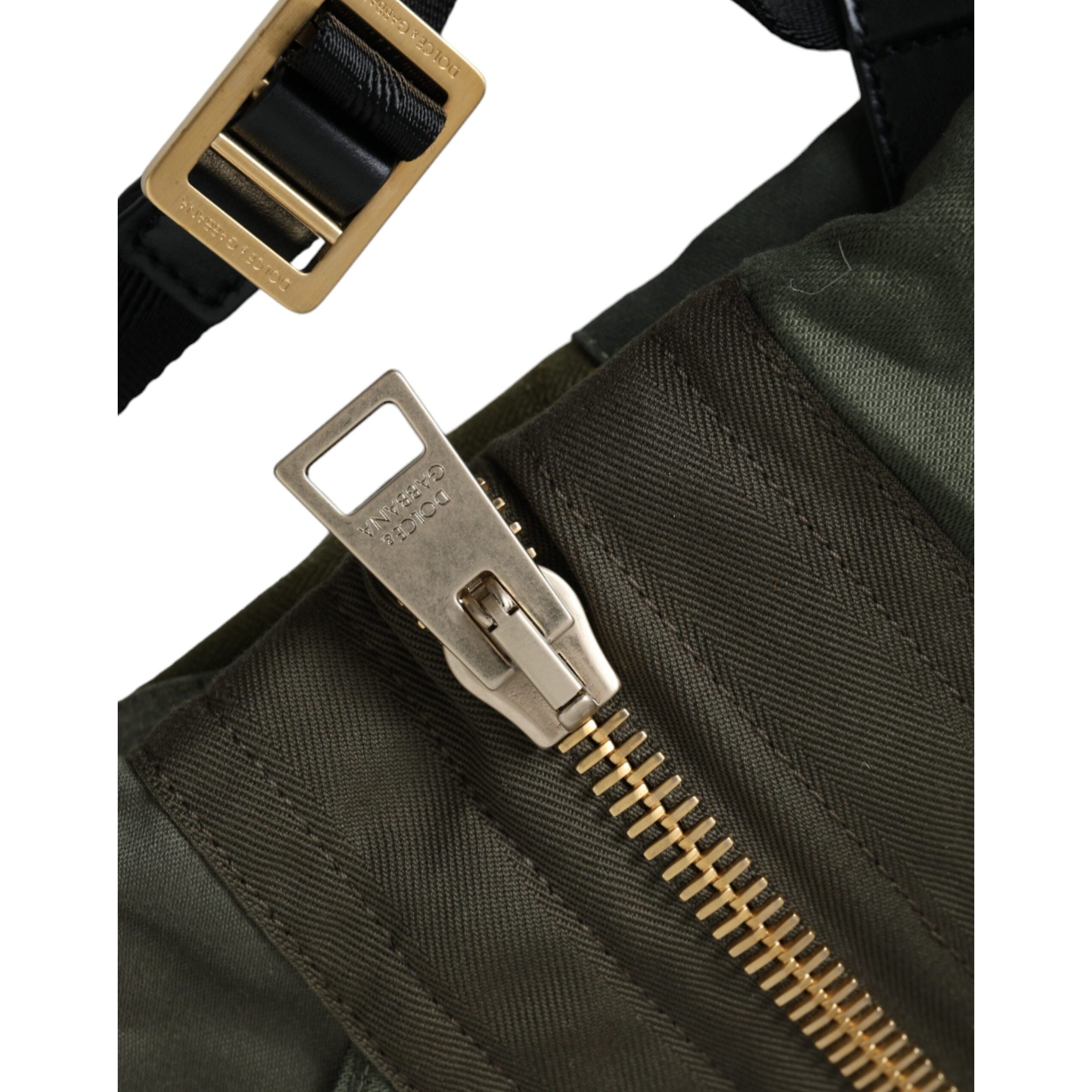 Sac à dos Rucksack patchwork vert militaire Dolce & Gabbana