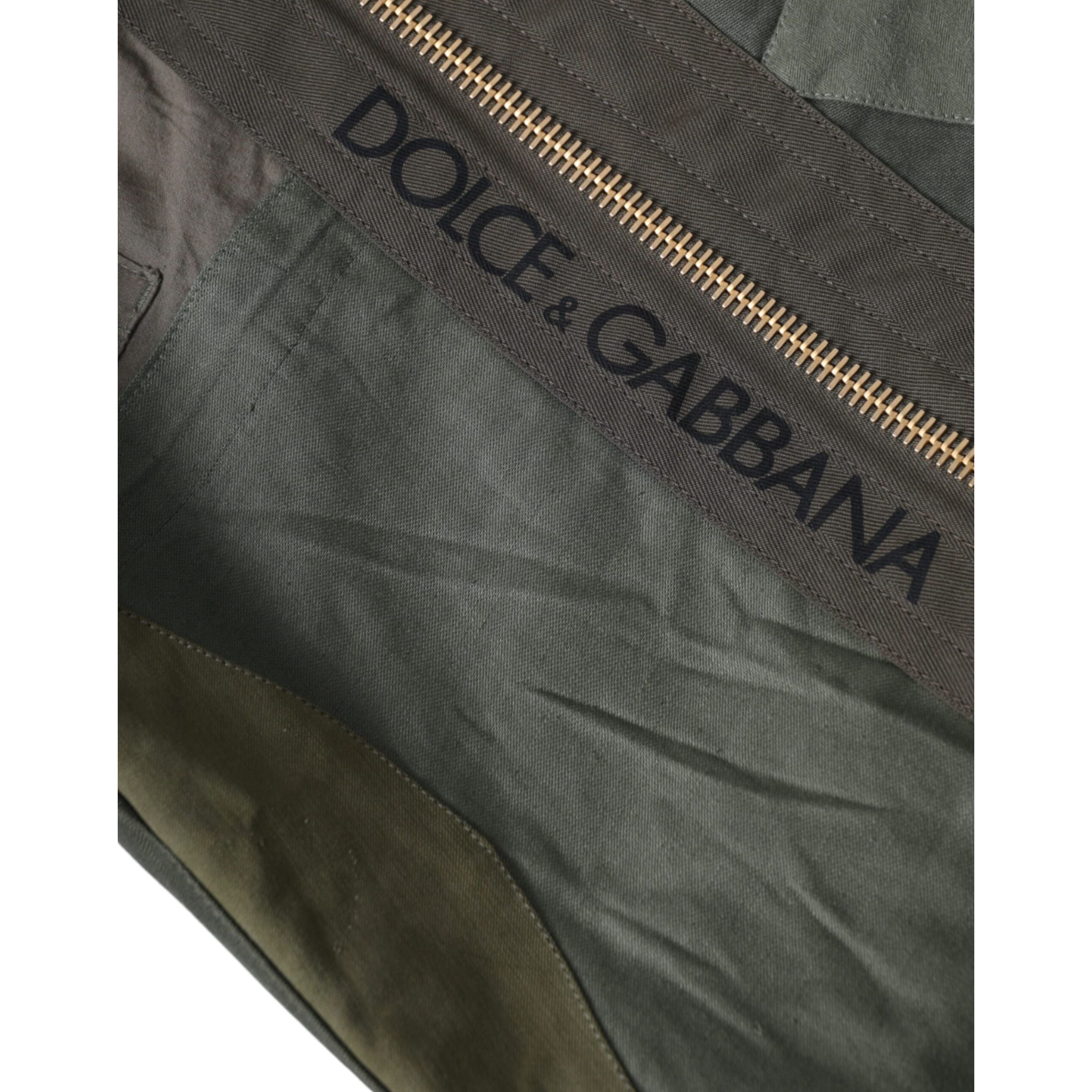 Sac à dos Rucksack patchwork vert militaire Dolce & Gabbana