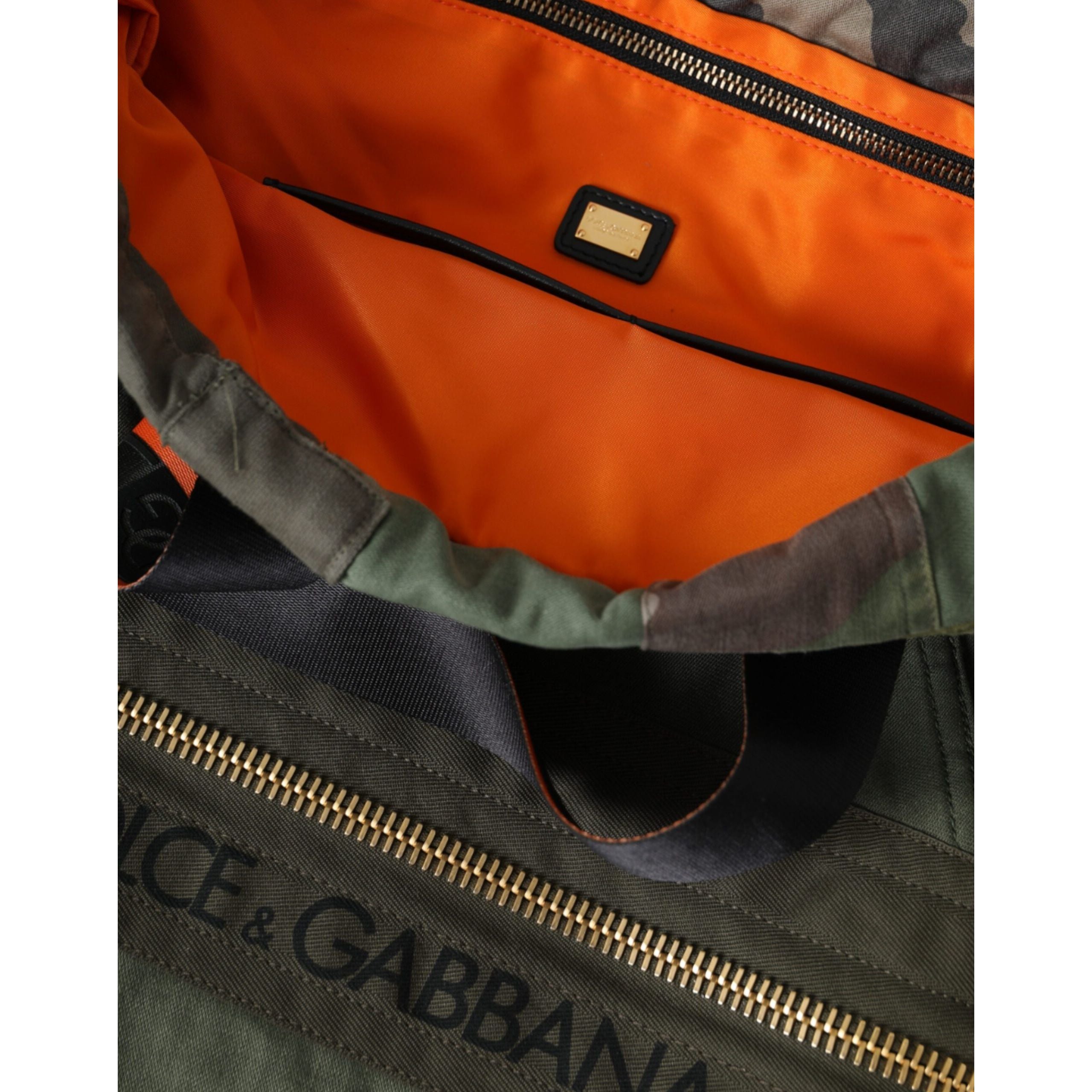Sac à dos Rucksack patchwork vert militaire Dolce & Gabbana
