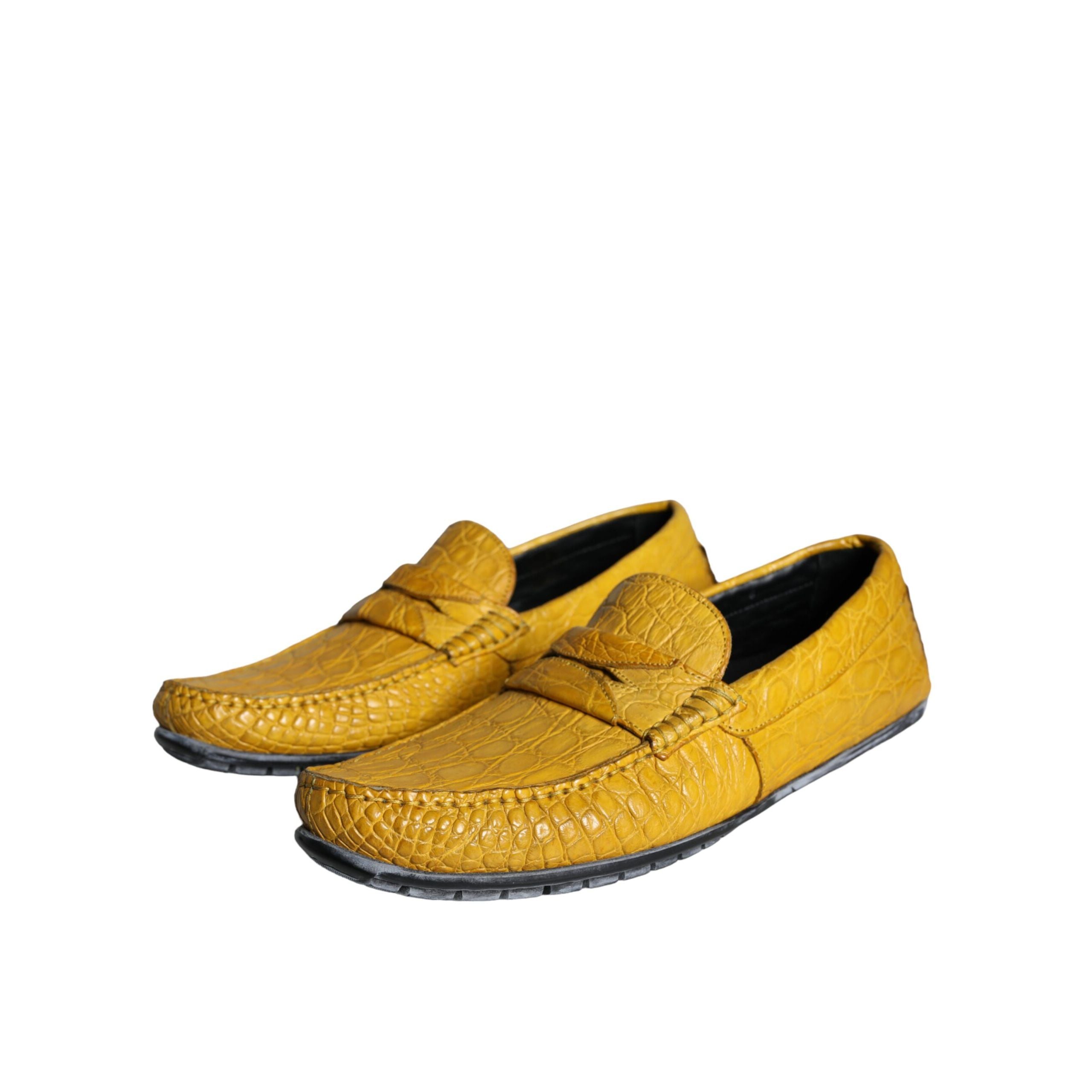 Chaussures Mocassins Cuir Jaune Dolce & Gabbana
