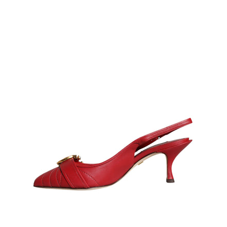 Chaussures à bride Dolce & Gabbana Devotion en cuir rouge