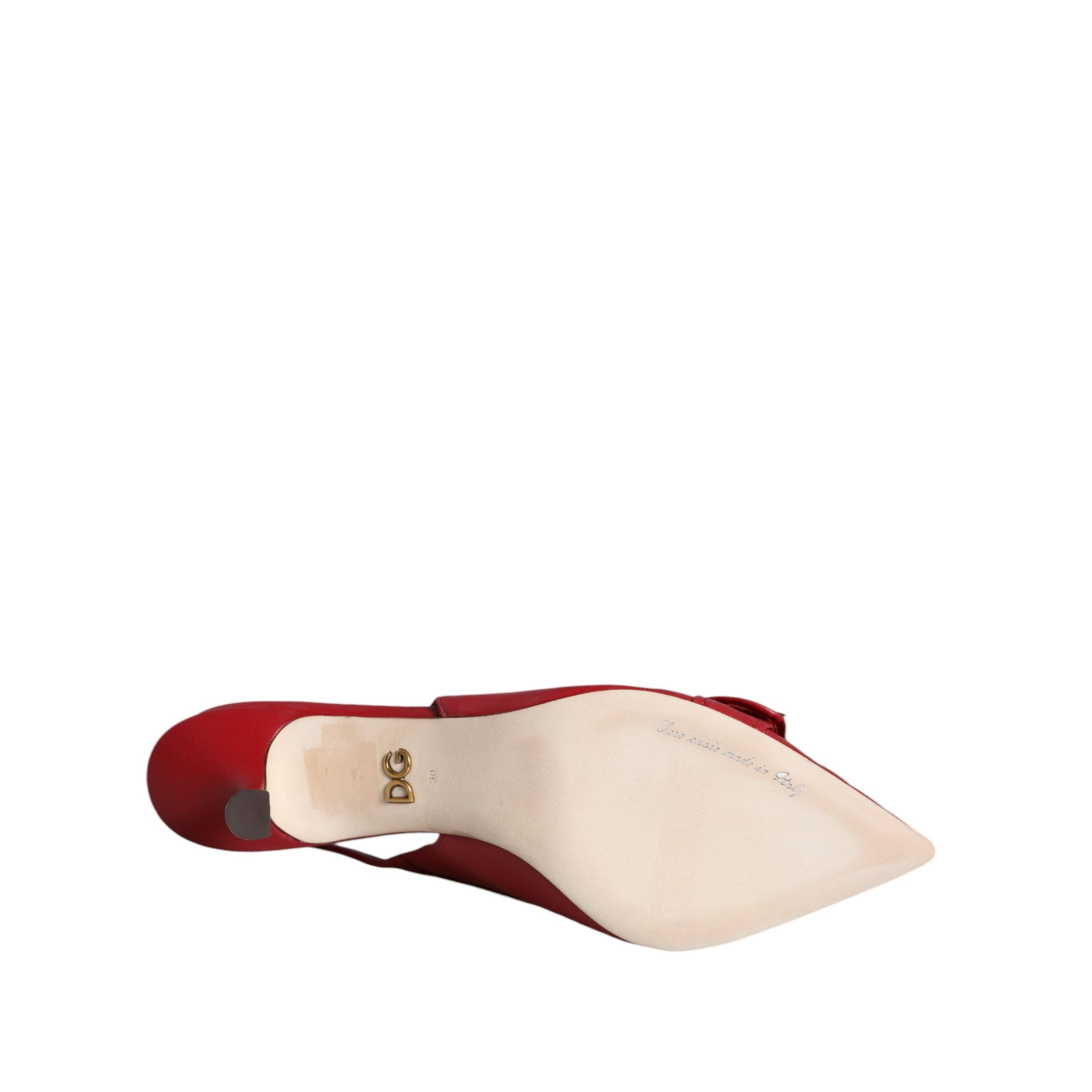 Chaussures à bride Dolce & Gabbana Devotion en cuir rouge