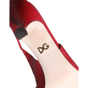 Chaussures à bride Dolce & Gabbana Devotion en cuir rouge