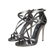 Dolce & Gabbana Sandali Décolleté Keira in Pelle Argento