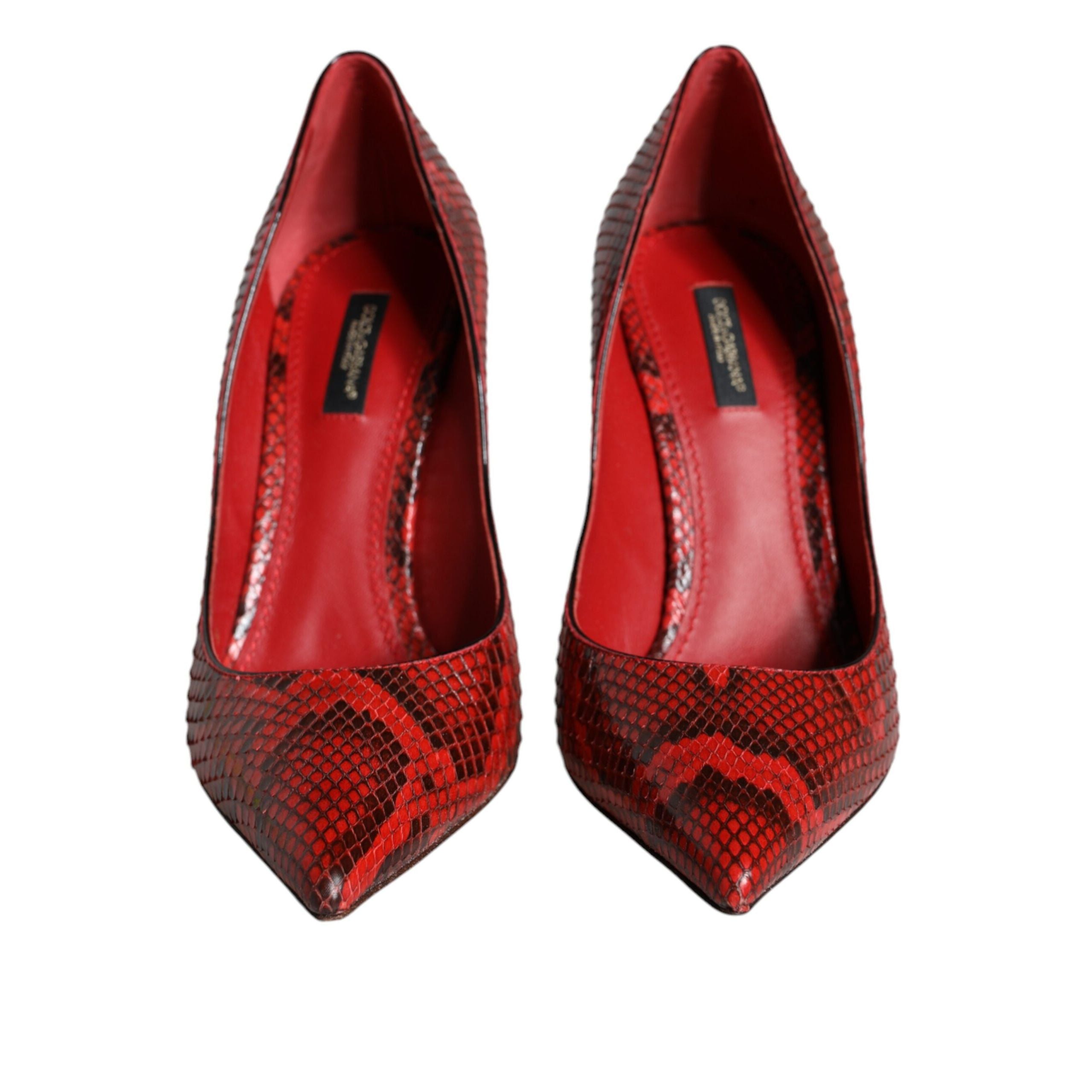 Dolce & Gabbana Red Leather Stiletto Pumps