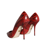Dolce & Gabbana Red Leather Stiletto Pumps