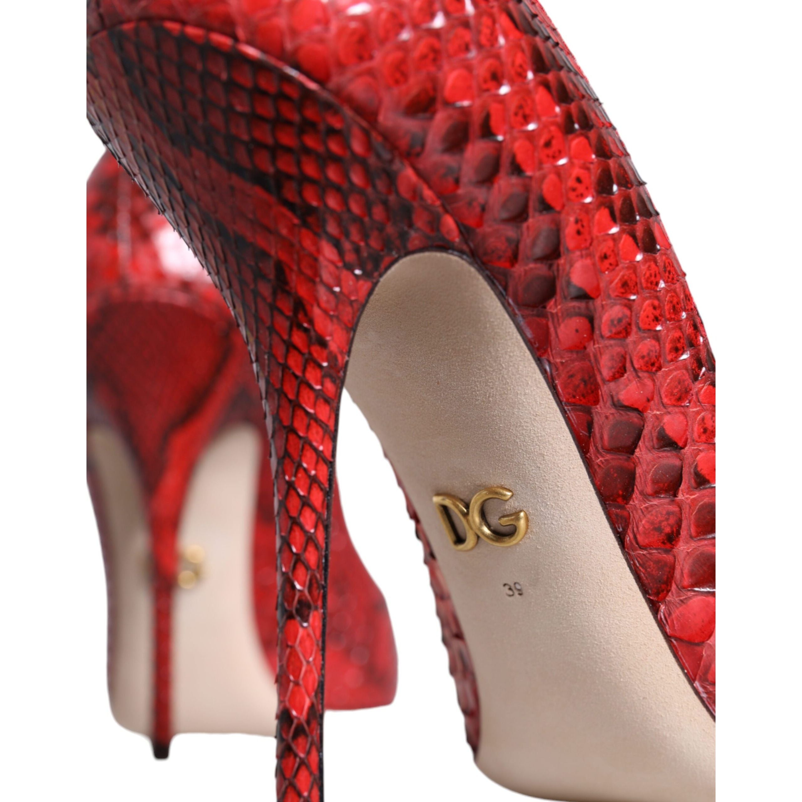 Dolce & Gabbana Red Leather Stiletto Pumps