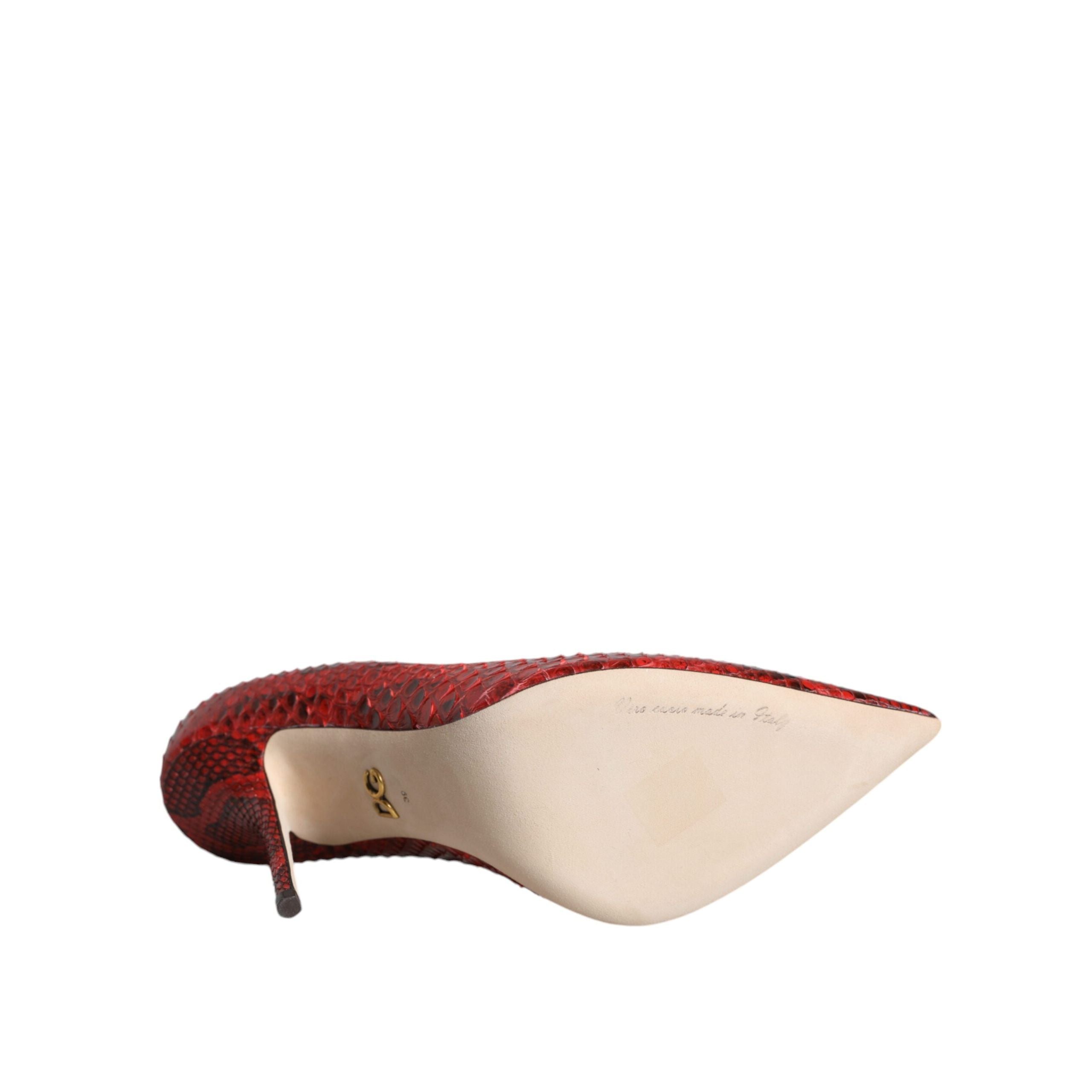 Dolce & Gabbana Red Leather Stiletto Pumps