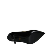 Escarpins Dolce & Gabbana Mary Janes en velours noir et doré