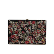 Dolce & Gabbana Borsa da Sera Clutch in Tela Floreale Multicolore con Cornice Dorata