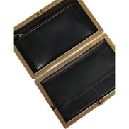 Dolce & Gabbana Borsa da Sera Clutch in Tela Floreale Multicolore con Cornice Dorata