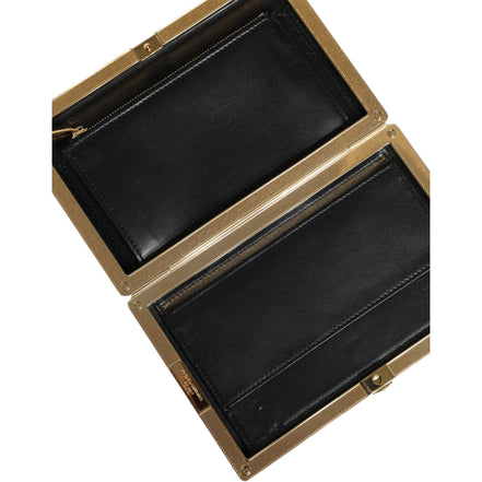 Dolce & Gabbana Borsa da Sera Clutch in Tela Floreale Multicolore con Cornice Dorata