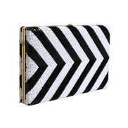 Borsa da sera/pochette Dolce & Gabbana con cornice oro, bianca e nera