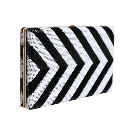 Borsa da sera/pochette Dolce & Gabbana con cornice oro, bianca e nera