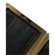 Borsa da sera/pochette Dolce & Gabbana con cornice oro, bianca e nera