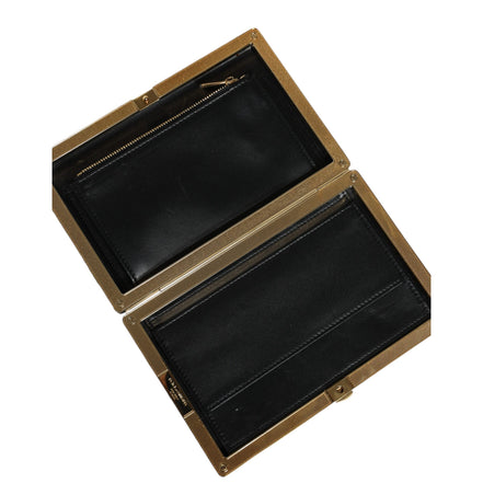 Borsa da sera/pochette Dolce & Gabbana con cornice oro, bianca e nera