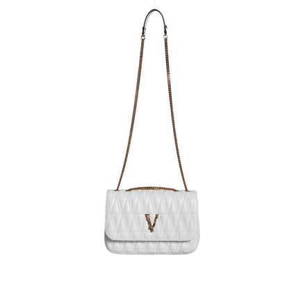 Sac bandoulière Versace en mini cuir nappa blanc