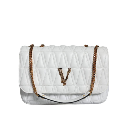 Sac bandoulière Versace en mini cuir nappa blanc