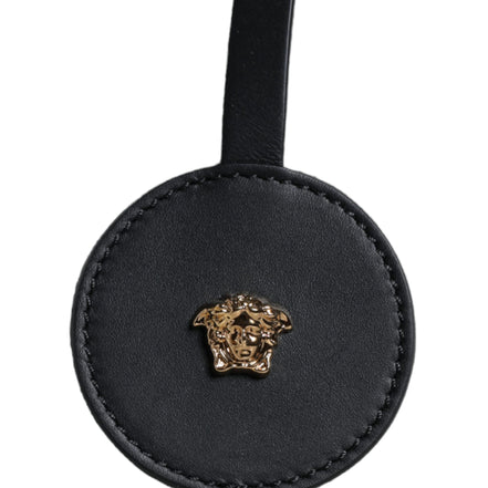 Versace White Top Handle Canvas Leather Logo Crossbody Tote Bag