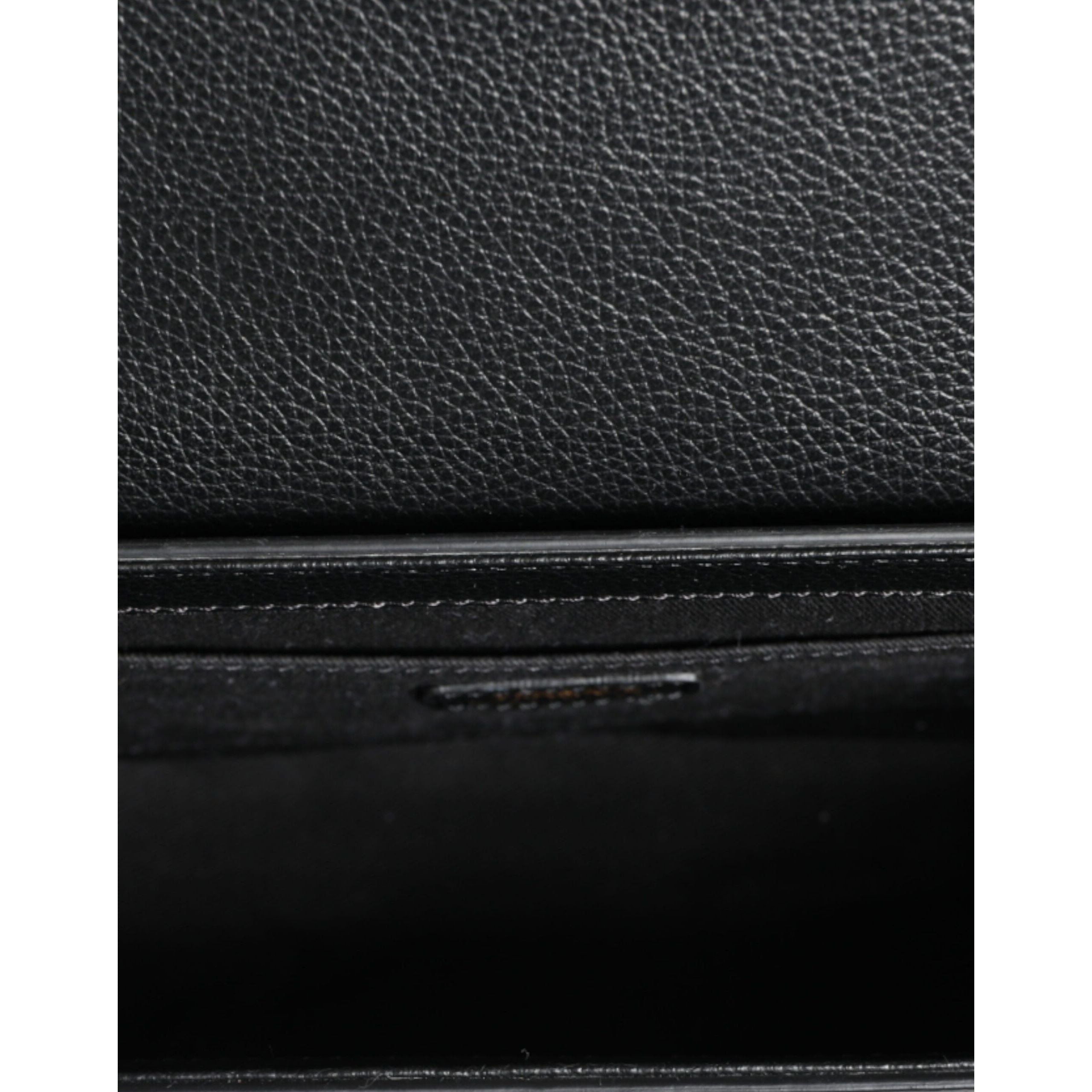 Versace Black Grainy Calf Leather Logo Crossbody Shoulder Bag