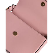 Versace Pink Grainy Logo Crossbody Shoulder Bag