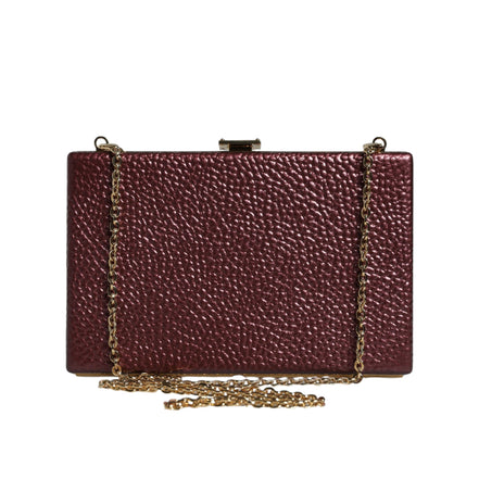 Clutch Dolce & Gabbana in Pelle Granata Borsa a Tracolla da Sera