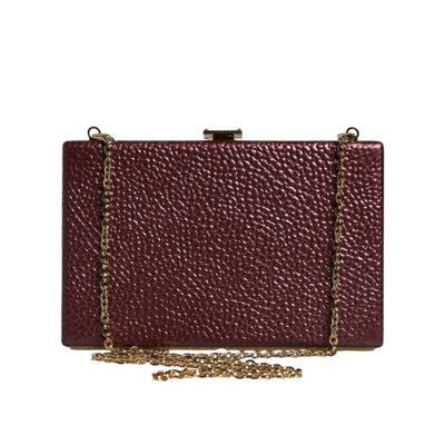 Sac de Soirée Bandoulière Dolce & Gabbana en Cuir Marron