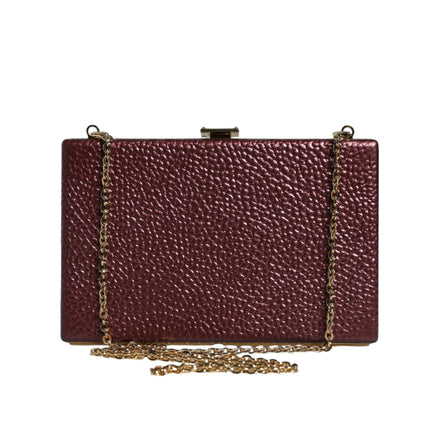 Sac de Soirée Bandoulière Dolce & Gabbana en Cuir Marron