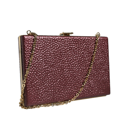 Clutch Dolce & Gabbana in Pelle Granata Borsa a Tracolla da Sera