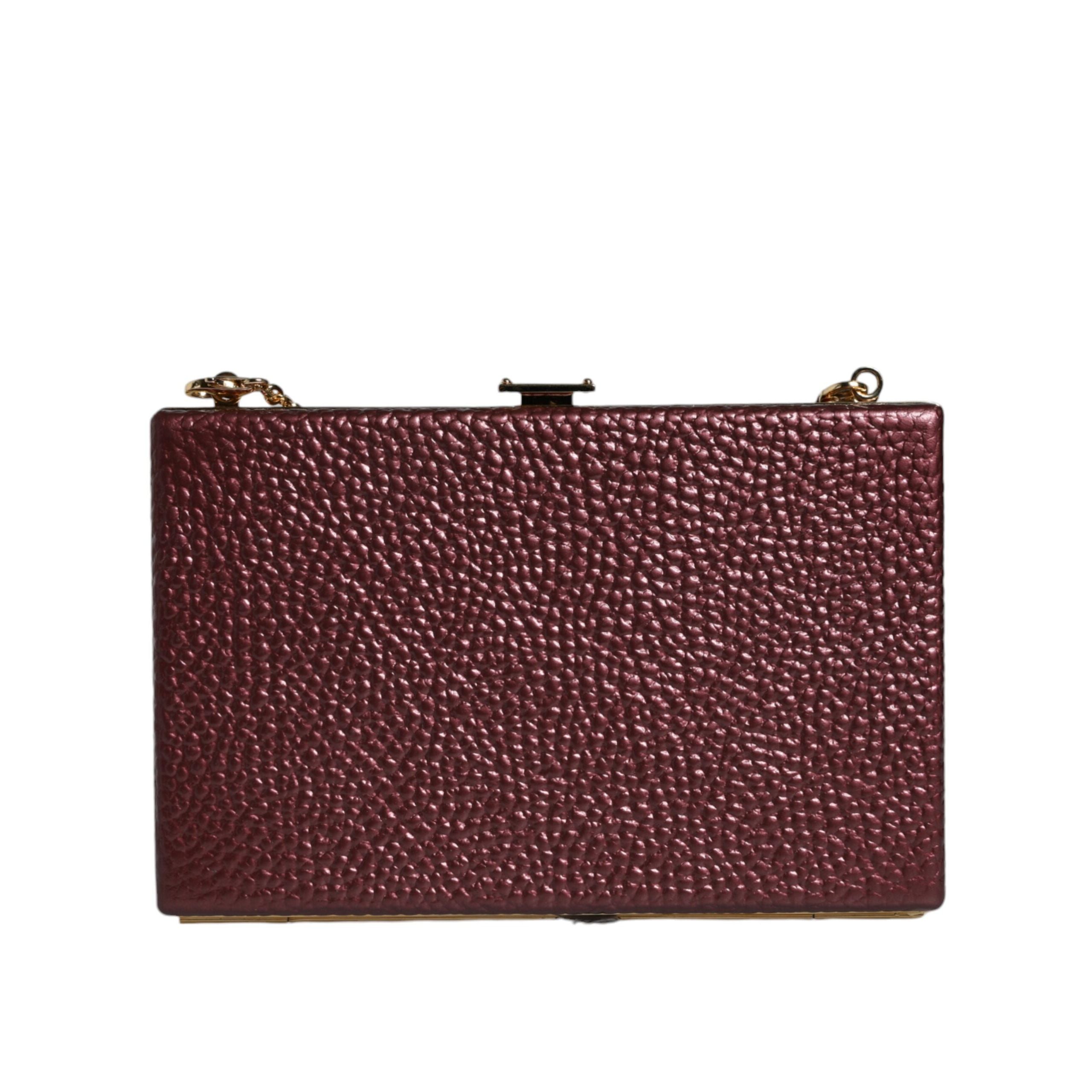 Clutch Dolce & Gabbana in Pelle Granata Borsa a Tracolla da Sera
