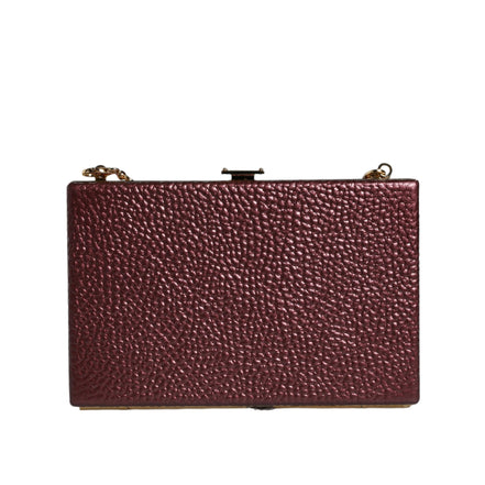 Clutch Dolce & Gabbana in Pelle Granata Borsa a Tracolla da Sera