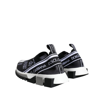 Dolce & Gabbana Black White Sorrento Low Top Sneakers