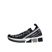 Dolce & Gabbana Black White Sorrento Low Top Sneakers