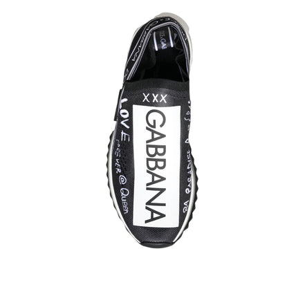 Dolce & Gabbana Black White Sorrento Low Top Sneakers