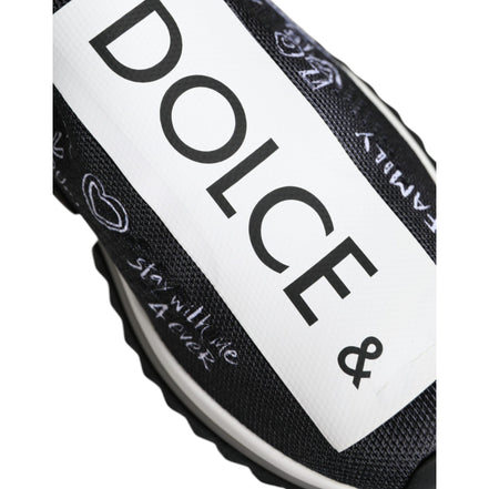 Dolce & Gabbana Black White Sorrento Low Top Sneakers