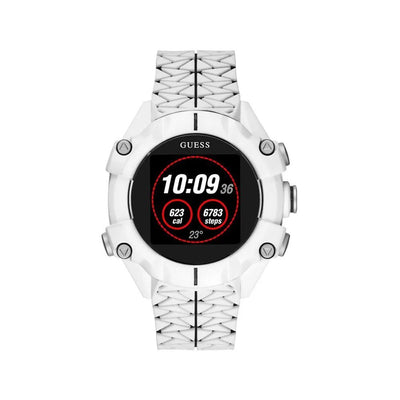 Orologio sportivo Guess da uomo in resina bianca