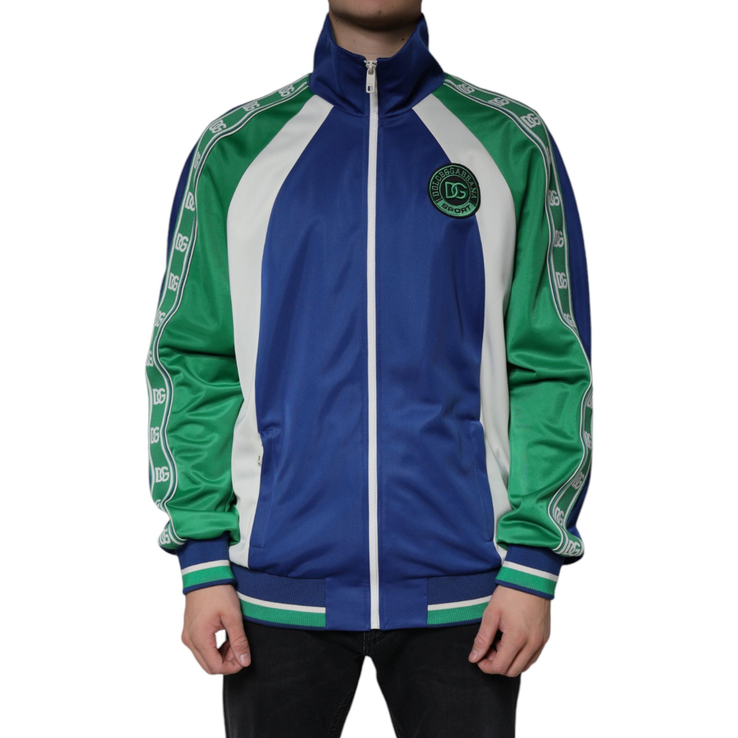 Blouson bomber Dolce & Gabbana multicolore en polyester à fermeture éclair intégrale