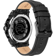 Montre Habillée Police en Cuir Noir