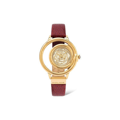 Montre Habillée Police en Cuir Multicolore