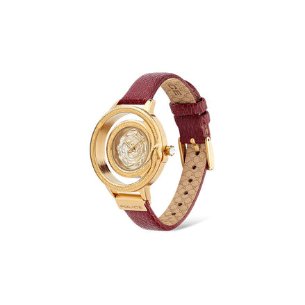 Montre Habillée Police en Cuir Multicolore