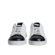 Chaussures Sneakers Portofino en Cuir Blanc avec Logo Dolce & Gabbana