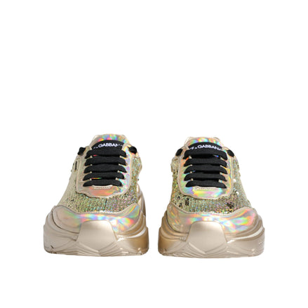 Chaussures Baskets Daymaster Irisées à Paillettes Dorées Dolce & Gabbana