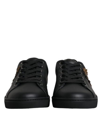 Dolce & Gabbana Black London Sacred Heart Sneakers