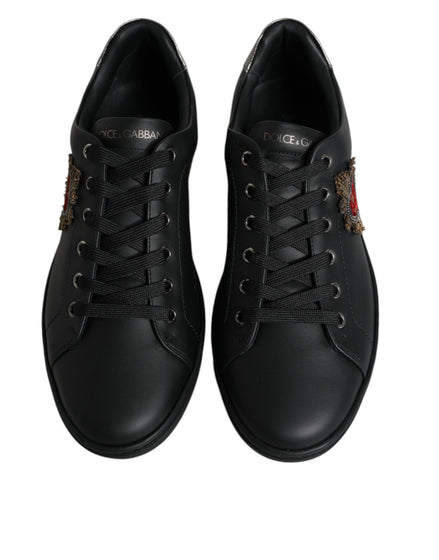 Dolce & Gabbana Black London Sacred Heart Sneakers
